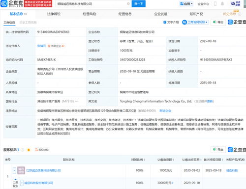 诚迈科技成立信息科技公司，拓展互联网安全与信息系统集成服务